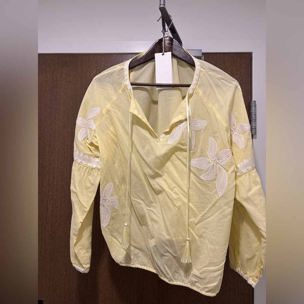 Yera: Yellow Embroidered Blouse(new)